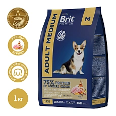 Brit Premium Dog Adult Medium (Курица)